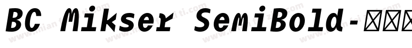 BC Mikser SemiBold字体转换